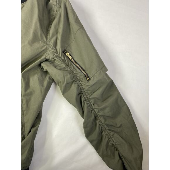 H&M Divided Army Green Bomber Jacket Size Large - Picture 9 of 10
